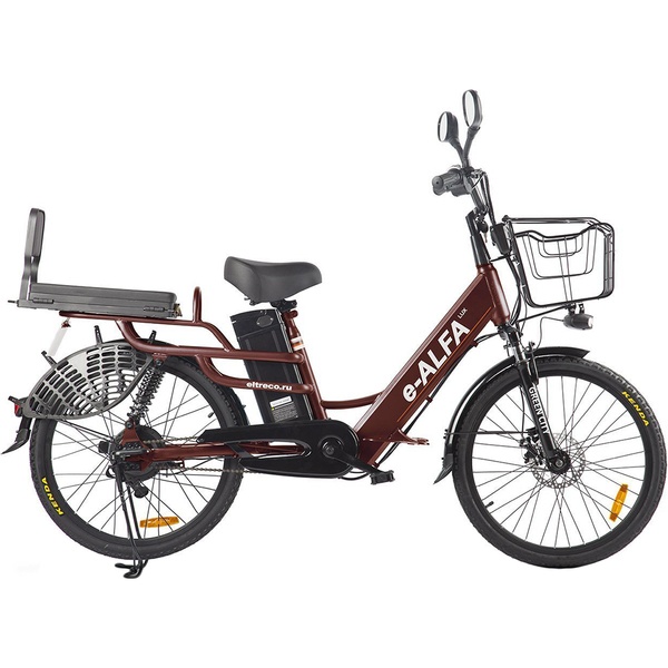 Электровелосипед Green City e-ALFA LUX 2397 коричневый