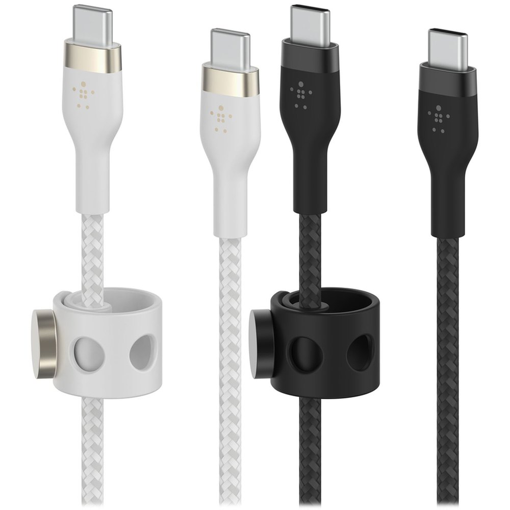 Кабель Belkin BoostCharge Pro Flex USB Type-C 2 шт 1 м чёрный/белый (CAB011bt1MBW2PK)