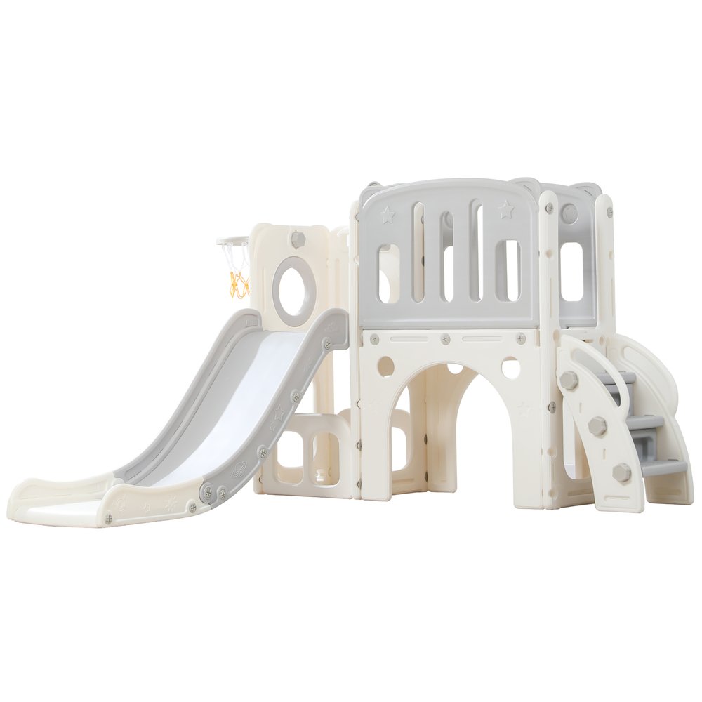 Игровой комплекс с горкой UNIX Kids Star Grey (PSLSTARGY)