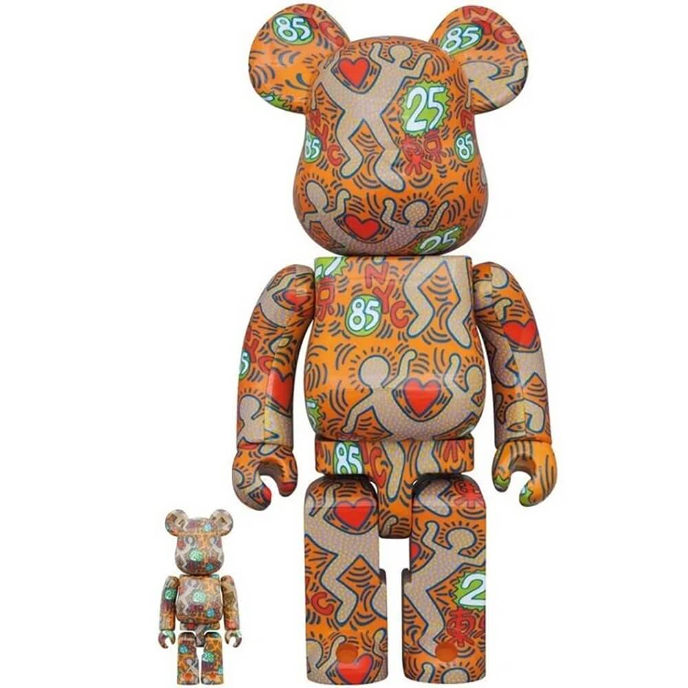 Фигура Bearbrick Medicom Toy Keith Haring BWWT 3 400% and 100%