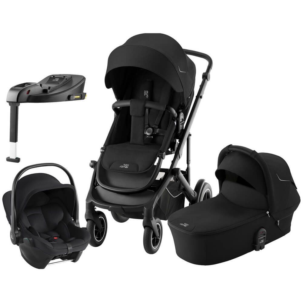 Набор детская коляска Britax Roemer Smile 5Z Space Black автокресло Baby-Safe Core Space Black база Baby-Safe Core Base 89590₽