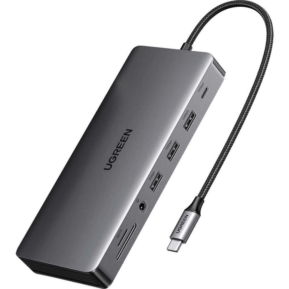 USB-разветвитель Ugreen Revodok Pro 13 in 1 CM681 серый