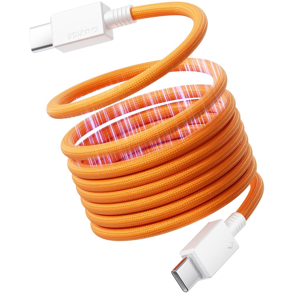 Кабель Sharge MagLoop USB Type-C 1.5 м оранжевый