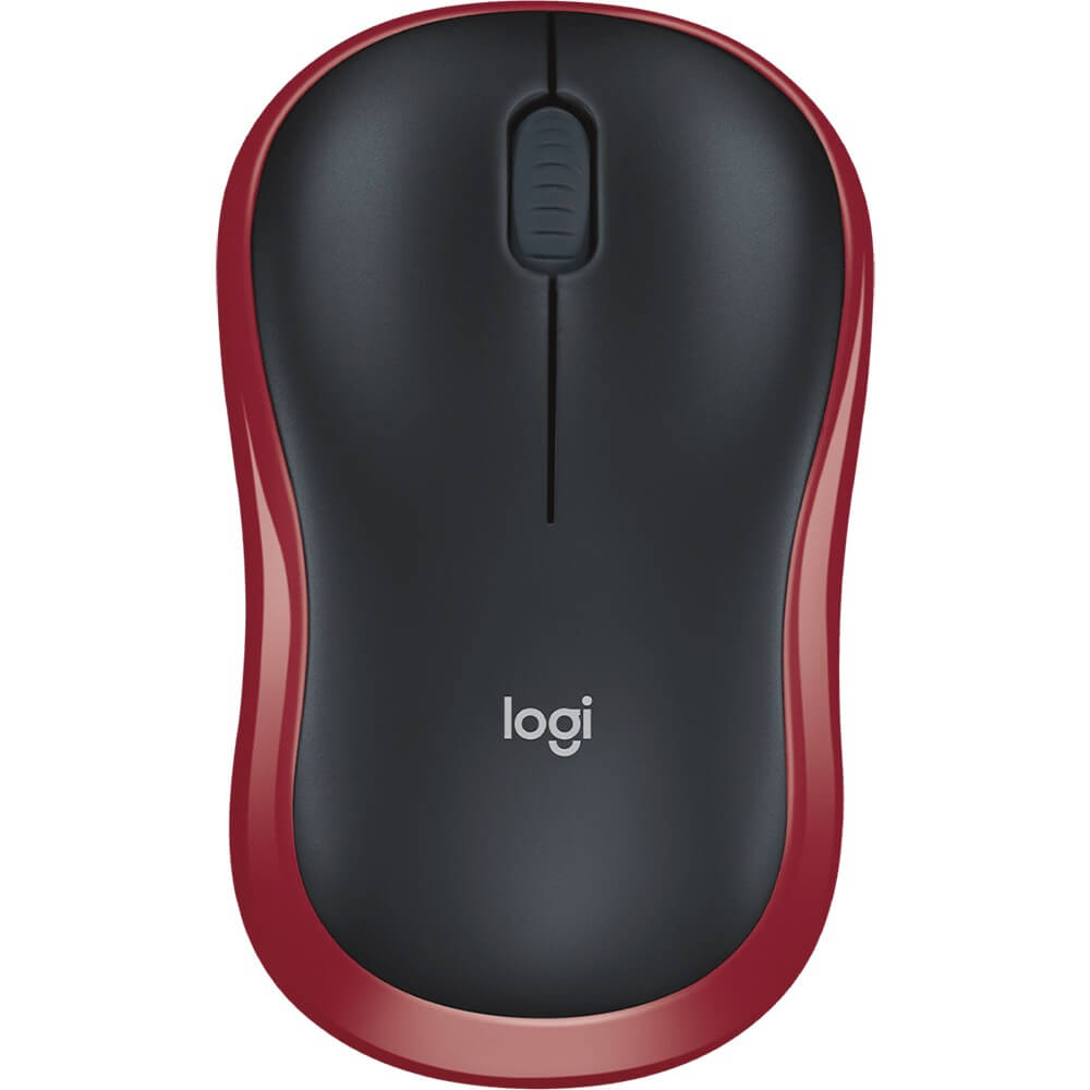 Компьютерная мышь Logitech  M185 Red черная с красной вставкой (910-002633)