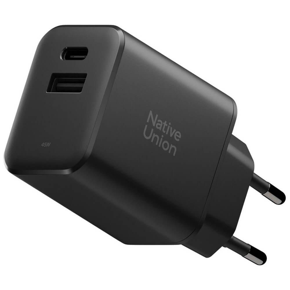 Зарядное устройство Native Union Fast Gan Charger (FAST-PD45AC-BLK-EU)