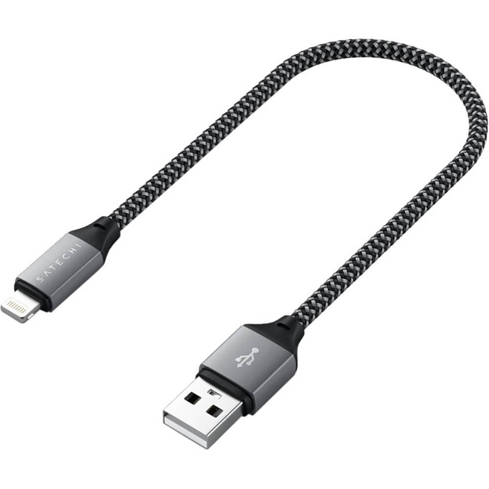 Кабель Satechi ST-TAL10M Type-A/Lightning серый космос