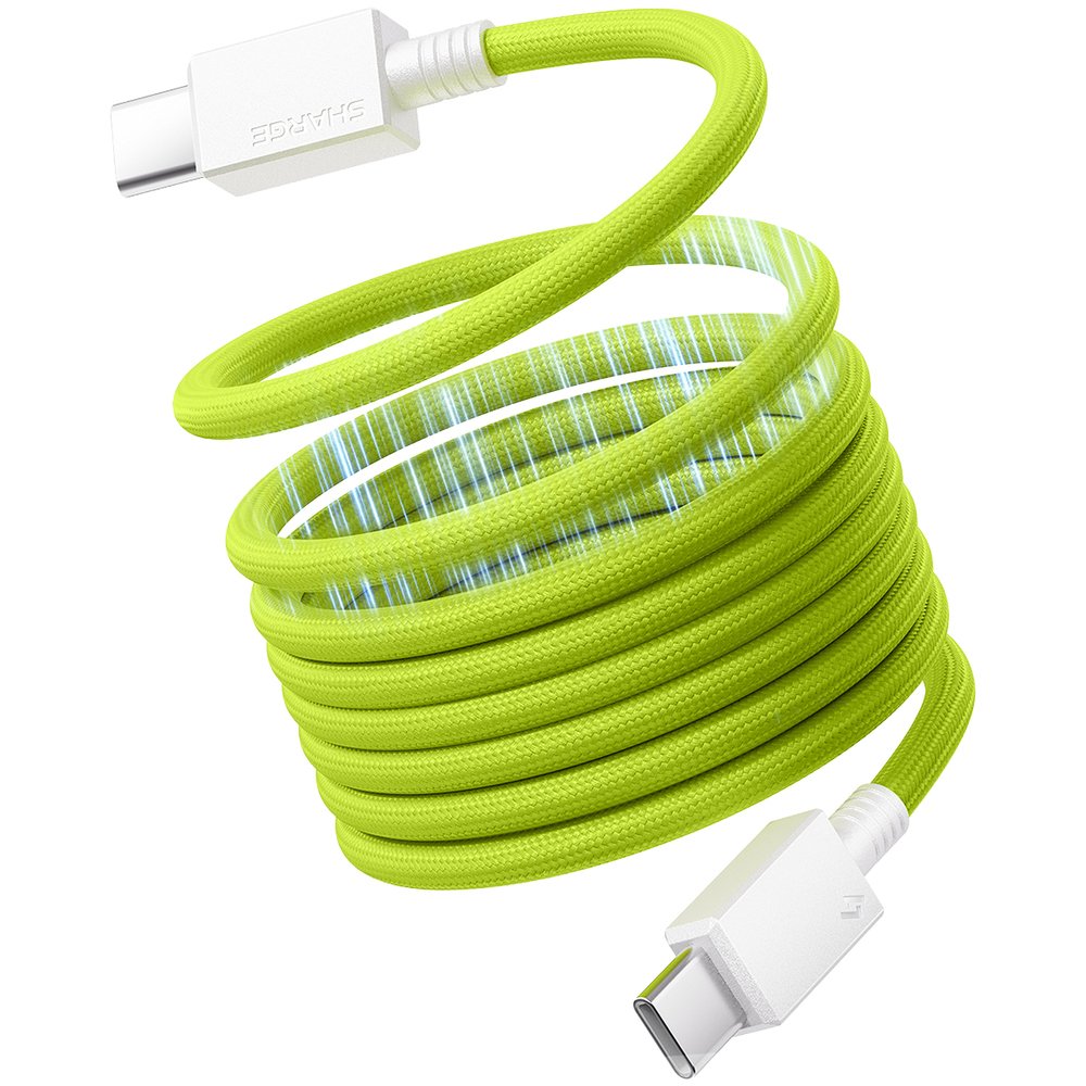 Кабель Sharge MagLoop USB Type-C 1.5 м зелёный