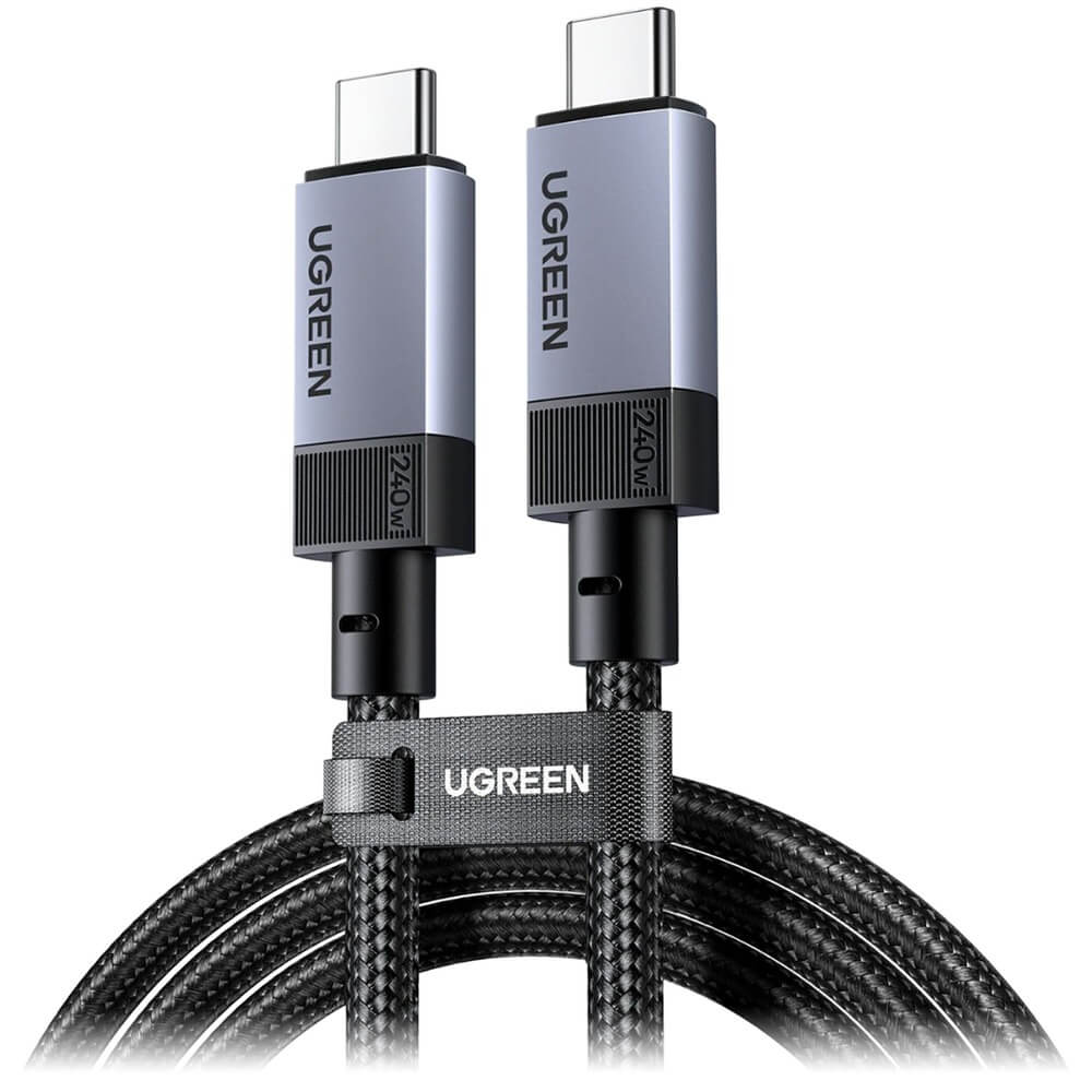 Кабель Ugreen L705 USB-C to USB-C Gen 3 1 м серый космос (65175)