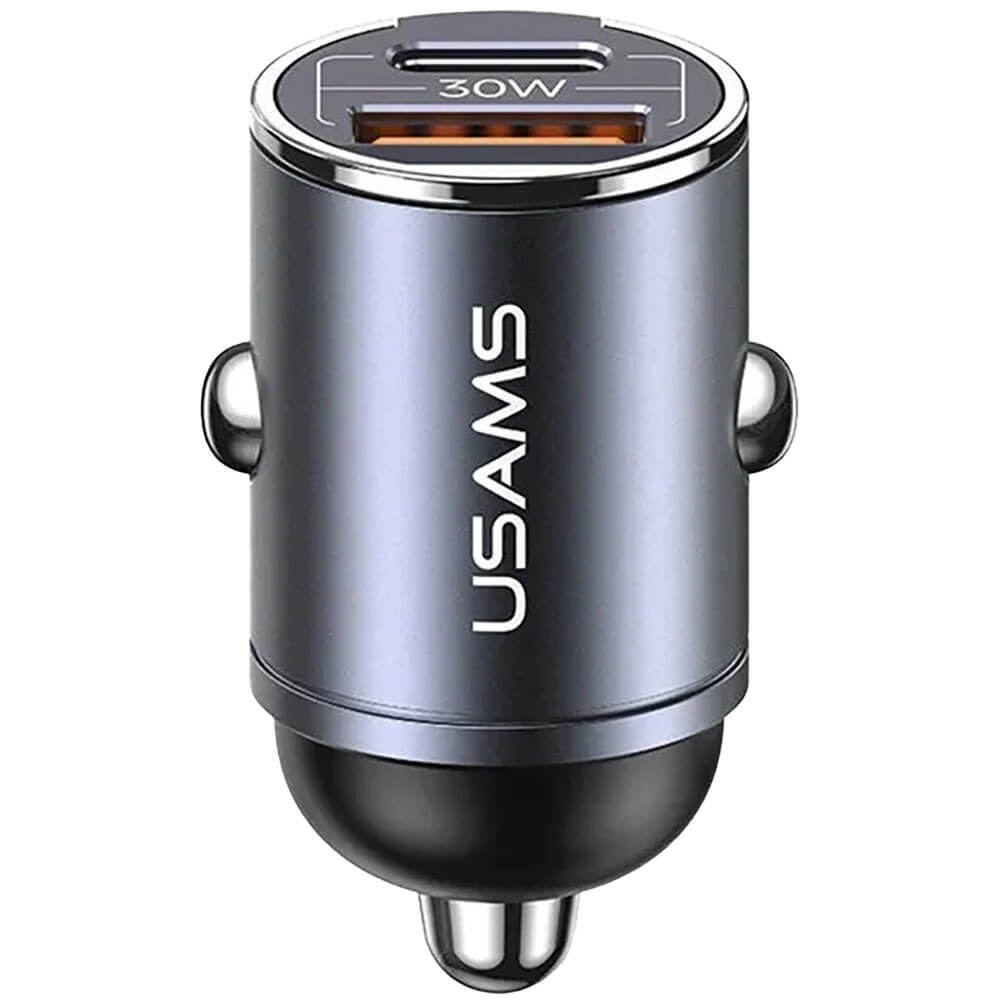 Автомобильное зарядное устройство Usams US-CC206 PD30W (CC206CC01) серый