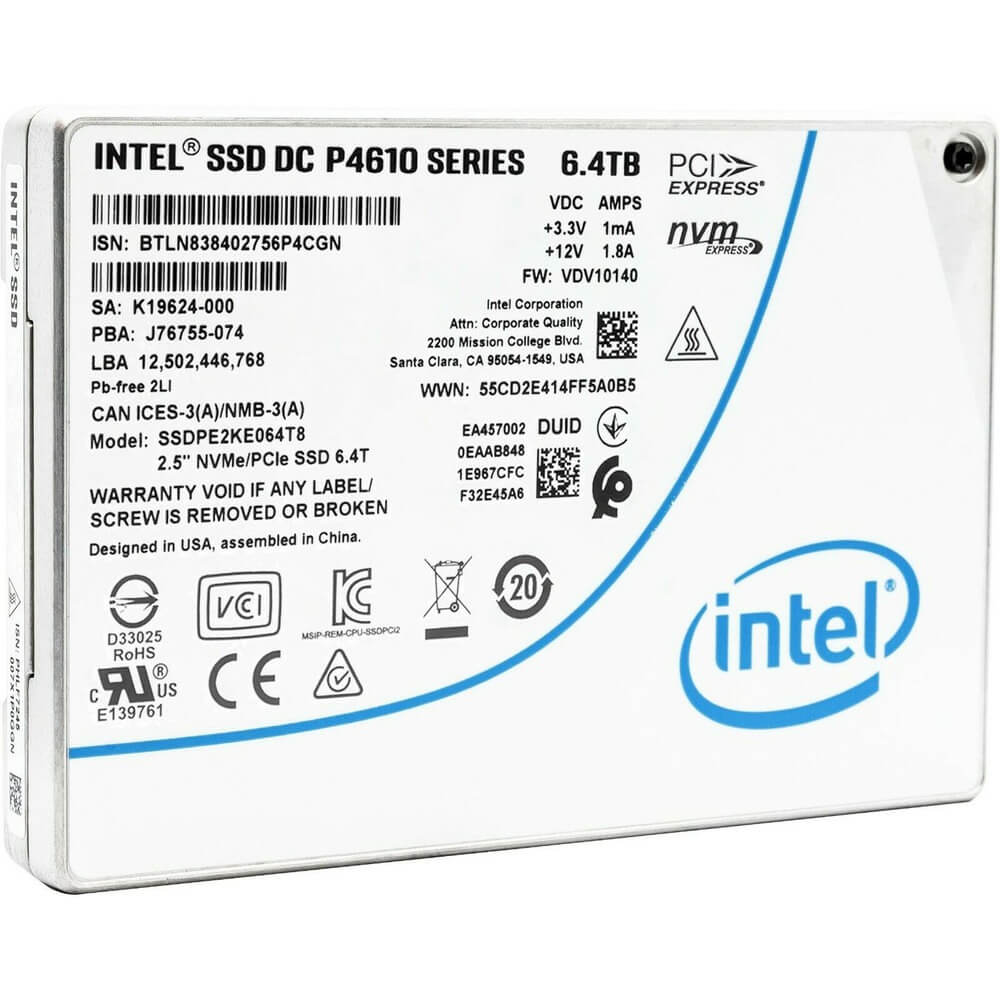 Жесткий диск Intel DC-P4610 16 TB SSDPE2KE016T801 4616000₽