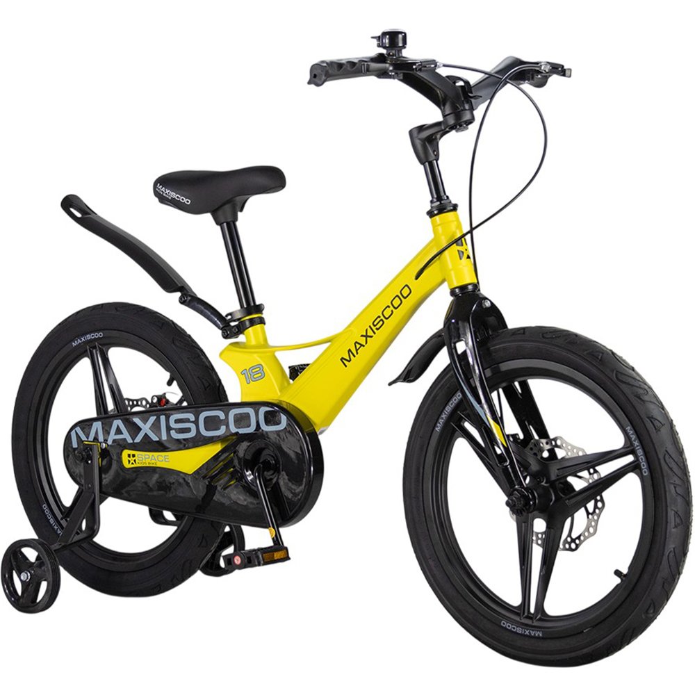 Детский велосипед Maxiscoo SPACE Deluxe 18 жёлтый матовый (2026) (MSC-S1851D)
