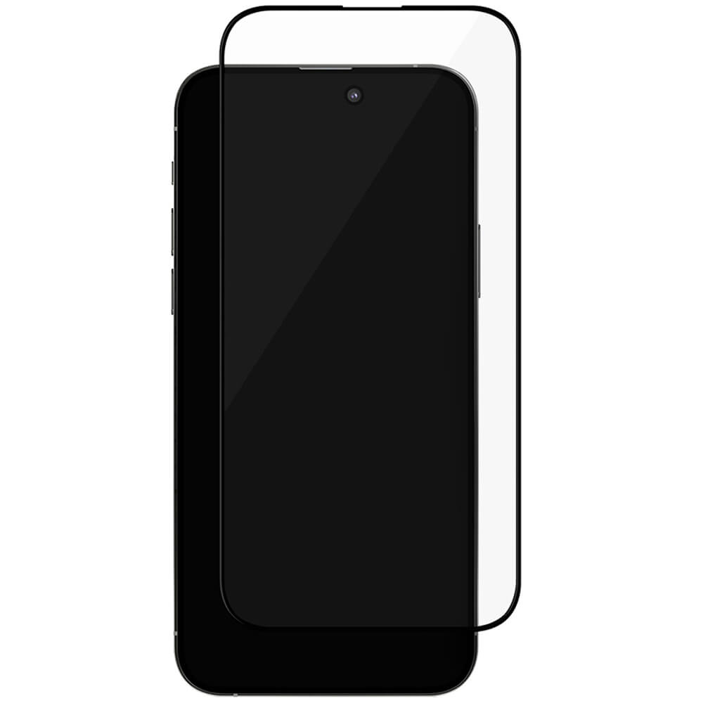 Защитное стекло uBear Extreme Nano Shield с Easy App для Apple iPhone 14 Pro, чёрная рамка