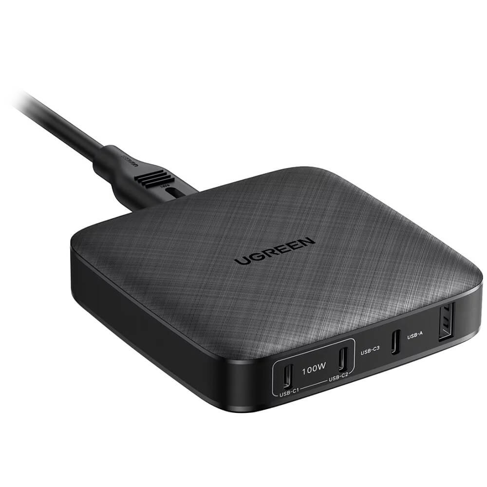 Зарядное устройство Ugreen 100 W Desktop Fast Charger (USB, USB Type-C), чёрный 100 W Desktop Fast Charger (USB, USB Type-C), чёрный - фото 1
