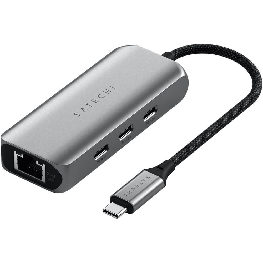 USB-разветвитель Satechi 4-in-1 USB-C Hub серый космос (ST-H3C25EM)