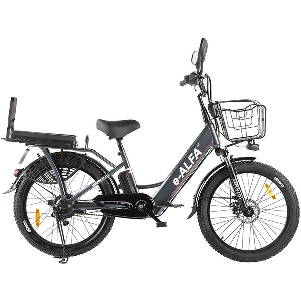 Электровелосипед Green City e-ALFA Fat 2163 темно-серый