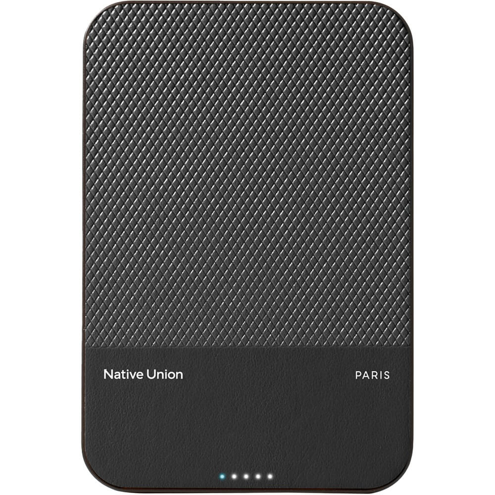 Внешний аккумулятор Native Union Classic Magnetic Power Bank 5000 мАч Qi2 чёрный (PB-5KMS-BLK-Q2)