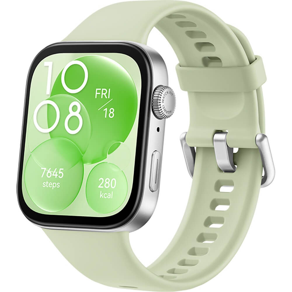 Смарт-часы Huawei Watch Fit 3 зелёный (55020CGD), цвет серебристый