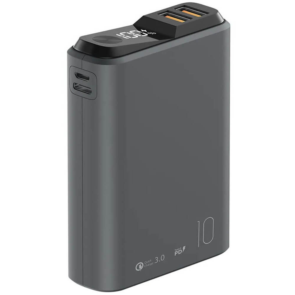 Внешний аккумулятор Olmio QS-10 10000 мАч, тёмно-серый