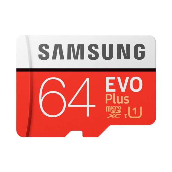 Карта памяти Samsung MicroSD 64GB Class 10 EVO Plus (MB-MC64HA/RU)