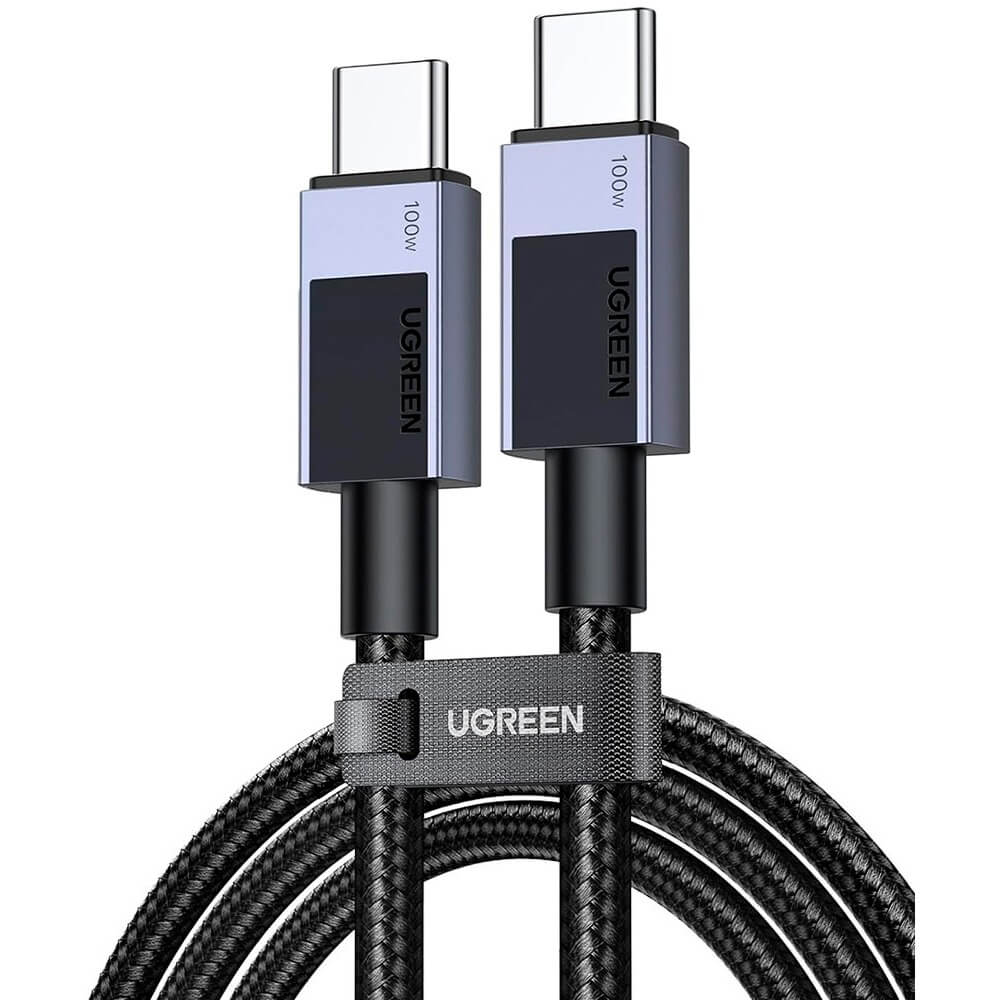 Кабель Ugreen L512 USB-C 2.0 to USB-C 2.0 PD 5А 1м чёрно-серый (45063)