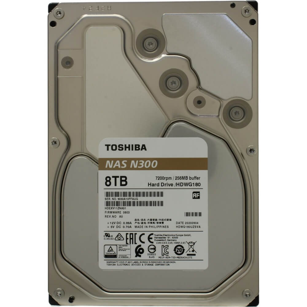 Жесткий диск Toshiba N300 8TB (WG180UZSVA)