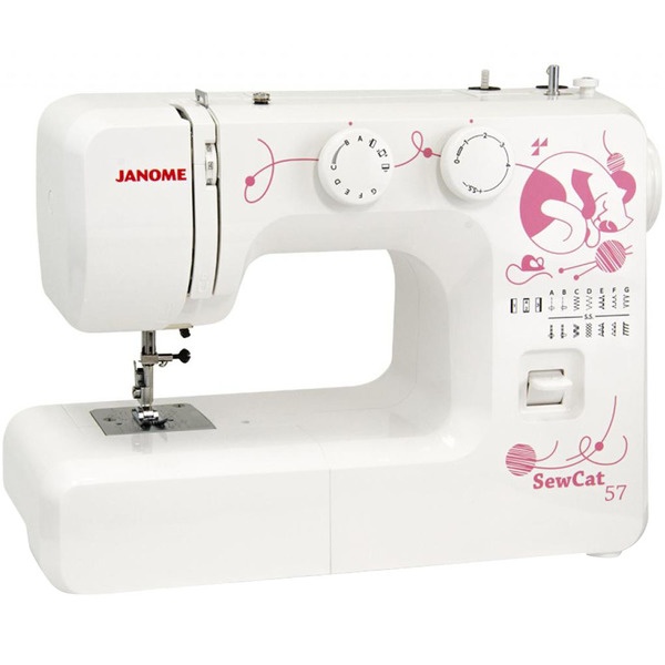 Швейная машинка Janome Sew Cat 57, цвет белый - фото 1