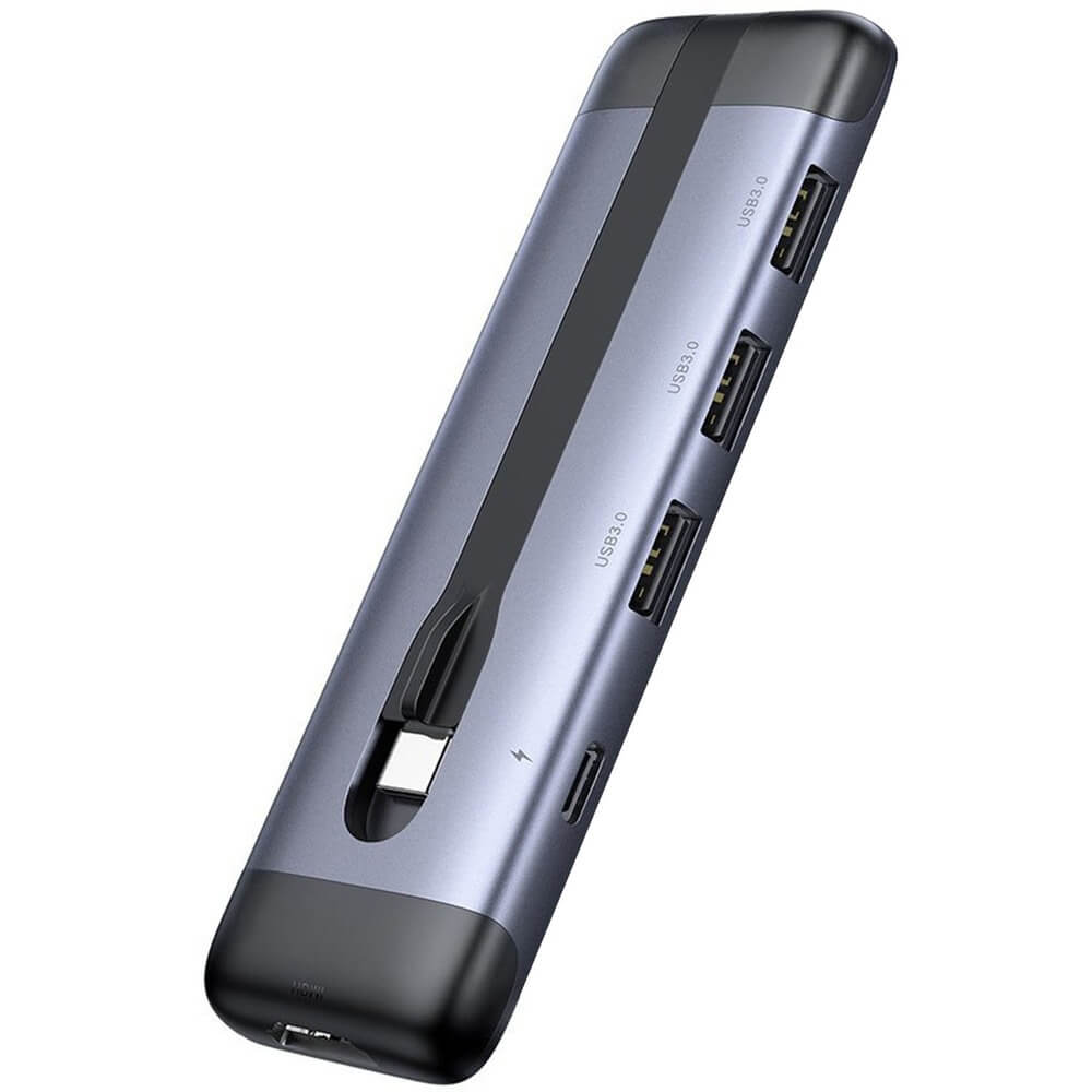 USB разветвитель Ugreen Hub 5 In 1 USB-C, серый (70408)