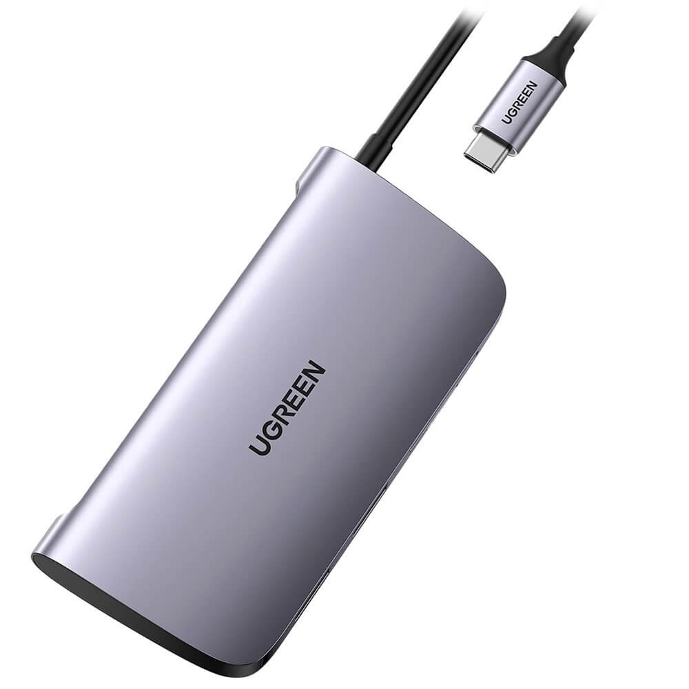 USB разветвитель Ugreen Hub 7 In 1 USB Type-C, серый (50852)