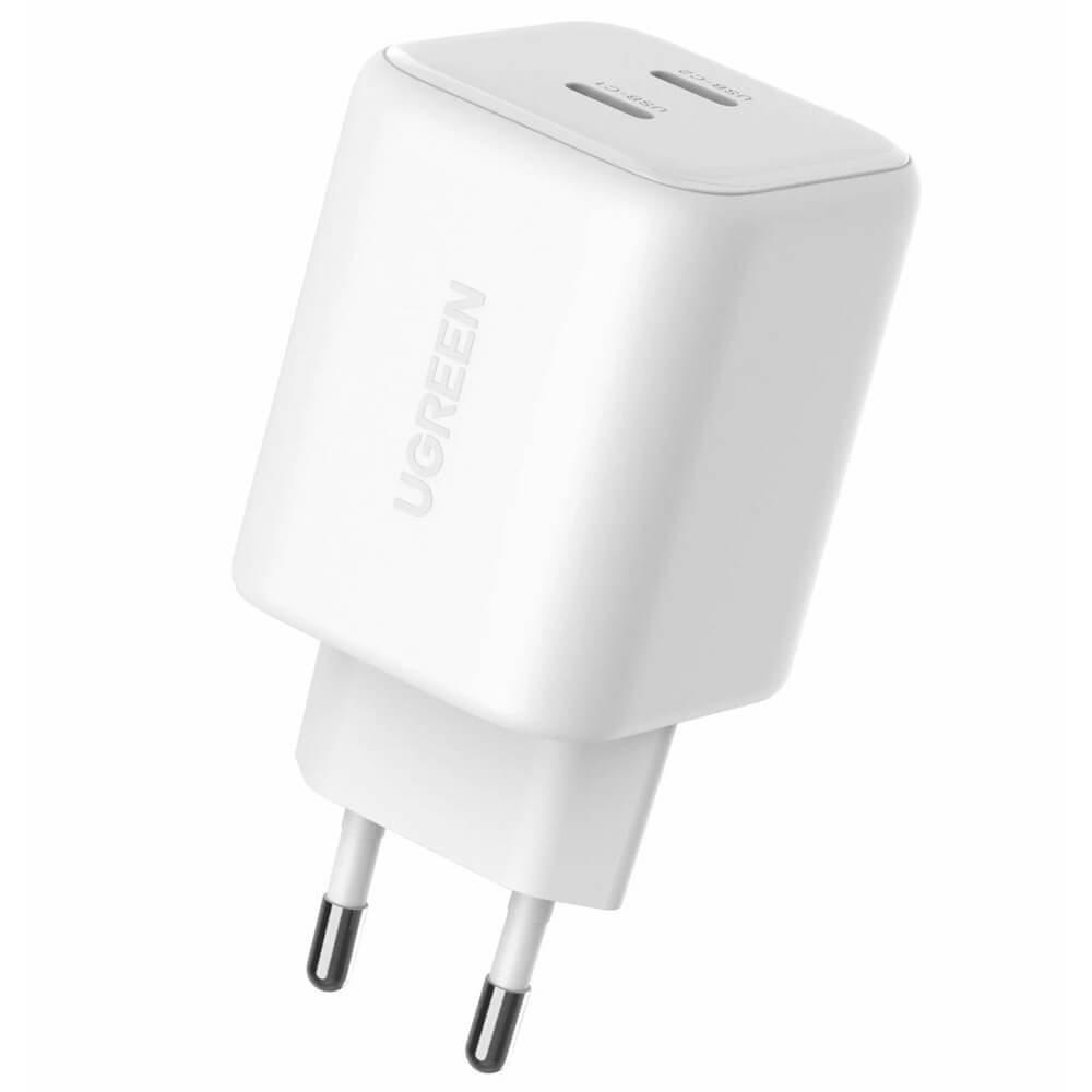 Зарядное устройство Ugreen X526 45W Dual USB-C GaN Fast Charger EU белый (65154)