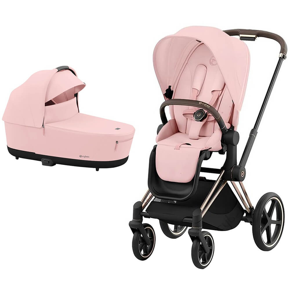 Детская коляска Cybex Priam IV Rosegold 2в1 Peach Pink, цвет розовый