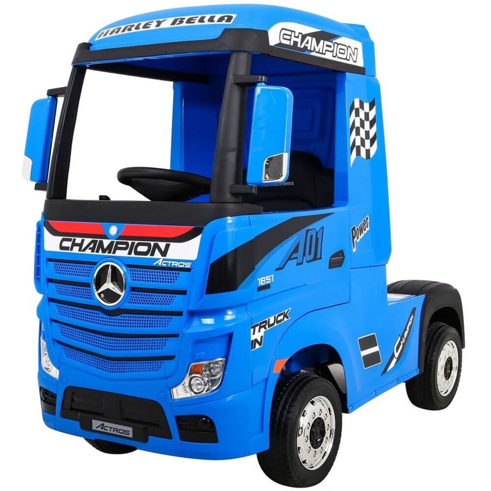 Детский электромобиль Toyland Mercedes-Benz Truck HL358 синий Mercedes Benz Truck HL358 синий - фото 1