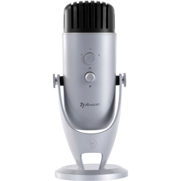 Компьютерное кресло Arozzi Colonna Microphone Silver, цвет серебристый