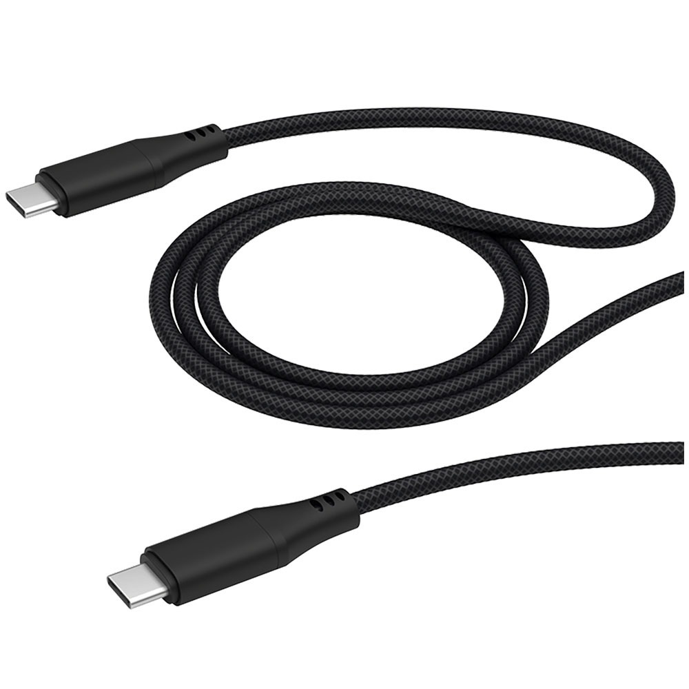 Кабель Deppa USB-C-USB-C, 1.2 м, чёрный - фото 1