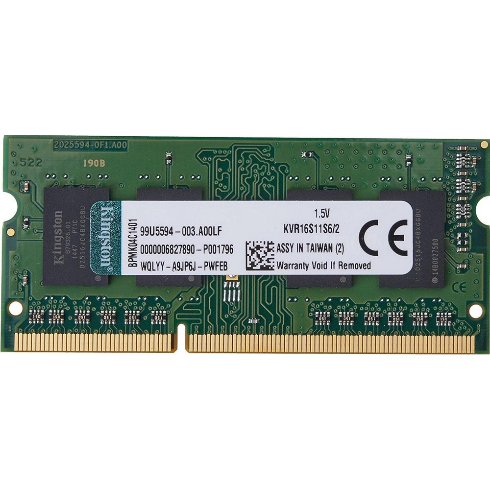 Оперативная память Kingston 2GB DDR3 CL11 (KVR16S11S6/2)