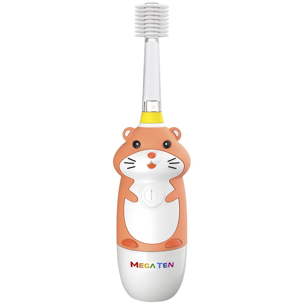 Электрическая зубная щетка Mega Ten Kids Sonic Хомячок, цвет оранжевый - фото 1