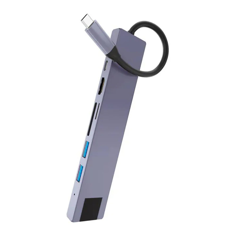 USB-разветвитель VLP USB-C-Multiport Hub 7 в 1, графит