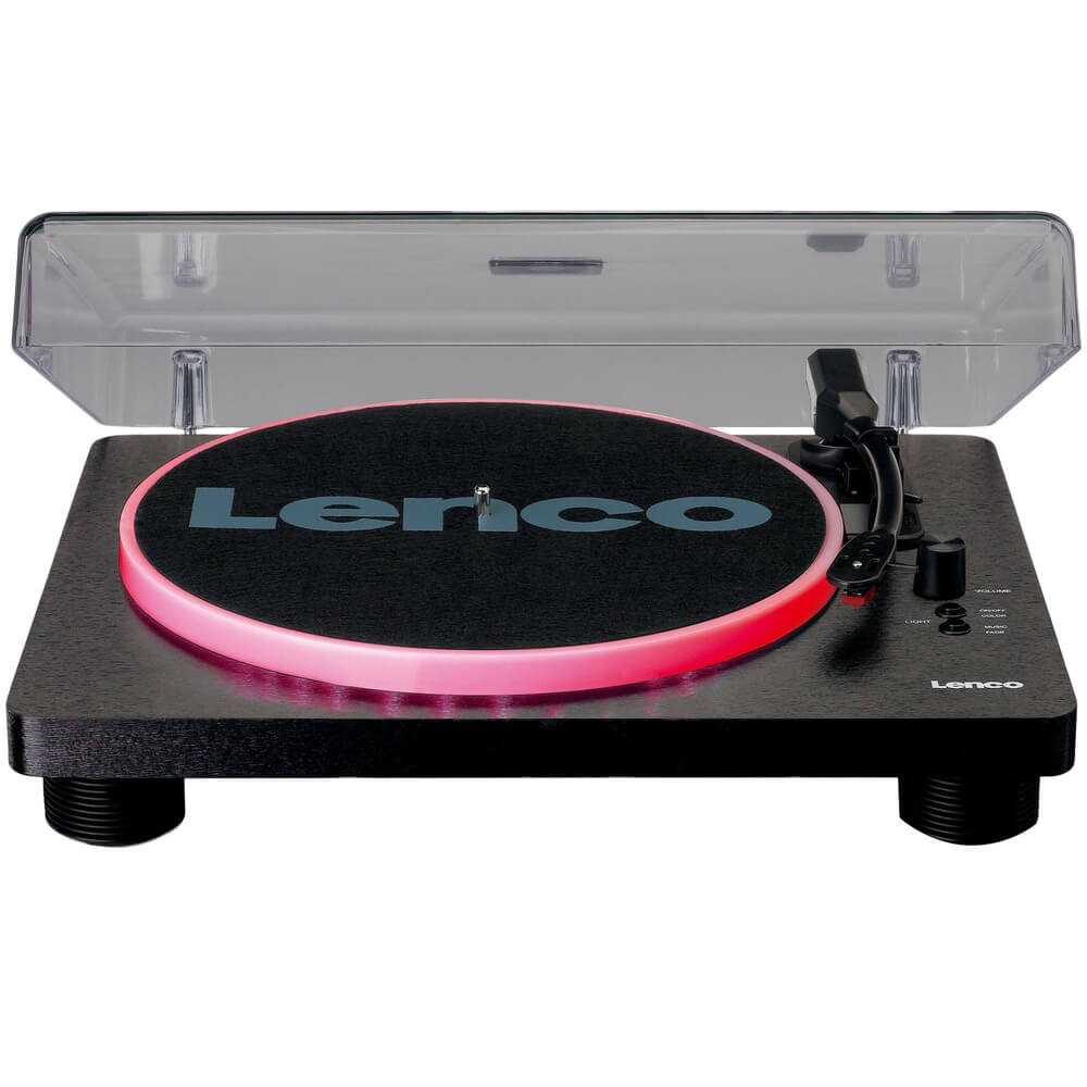 Проигрыватель виниловых пластинок Lenco LS-50 Black LED, цвет чёрный