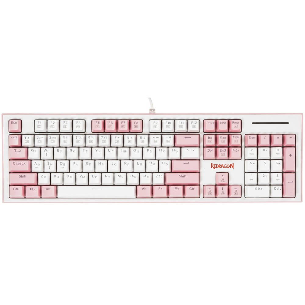 Клавиатура Redragon Hades бело-розовый 70821 3890₽