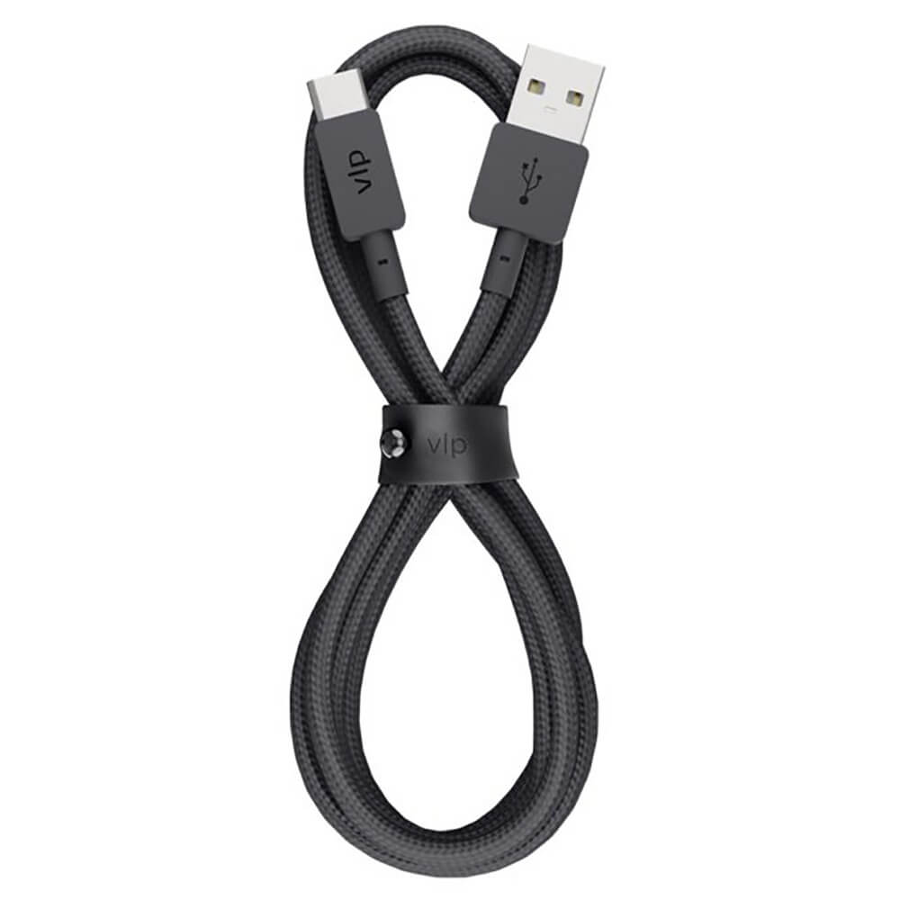 Кабель VLP Nylon Cable USB-USB Type-C 1.2 м, чёрный