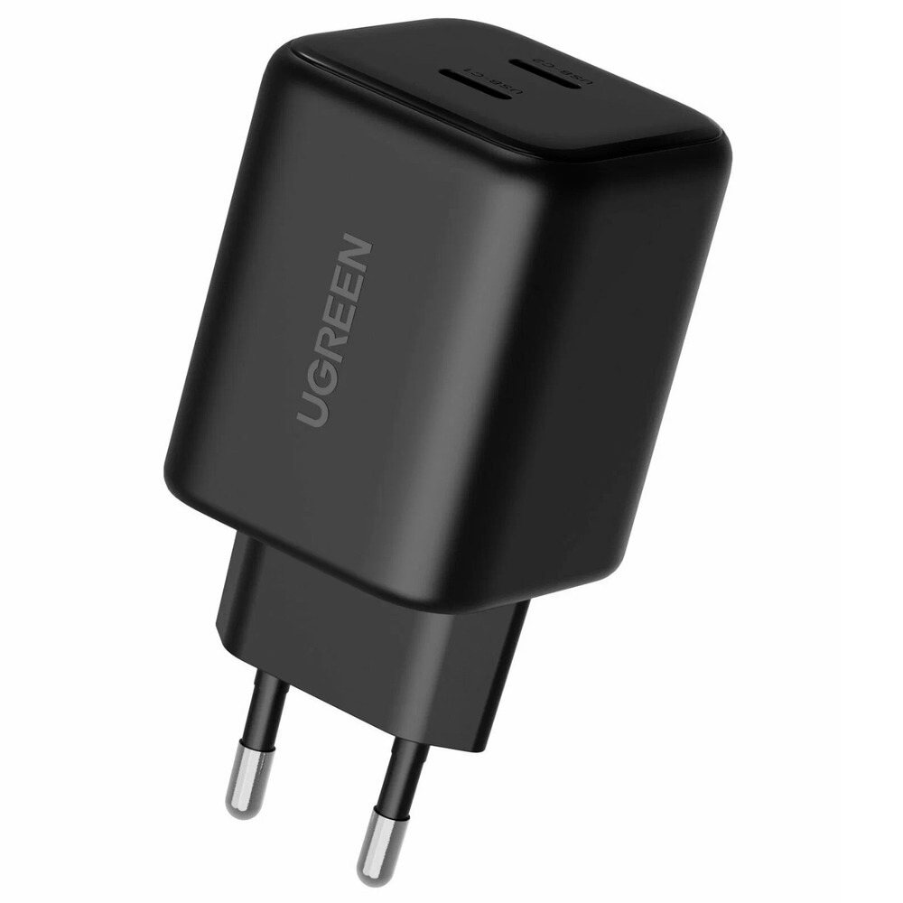 Зарядное устройство Ugreen X526 45W Dual USB-C GaN Fast Charger EU чёрный (65058)