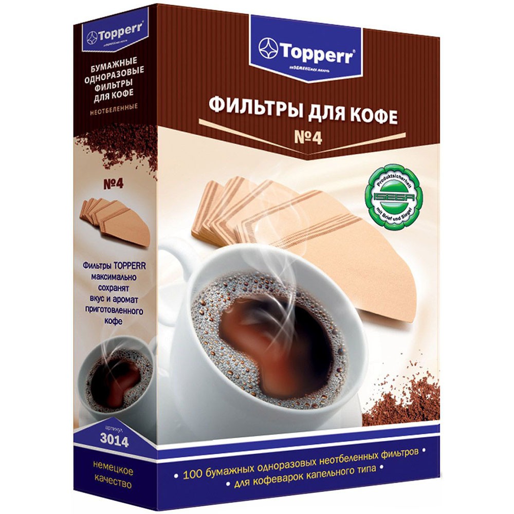Бумажные одноразовые фильтры Topperr 3014