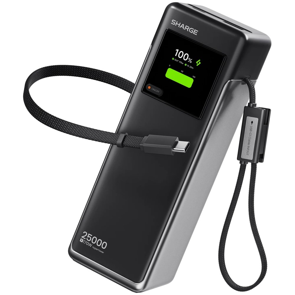 Внешний аккумулятор Sharge Hyper Tower 170 25000 мАч 170W чёрный