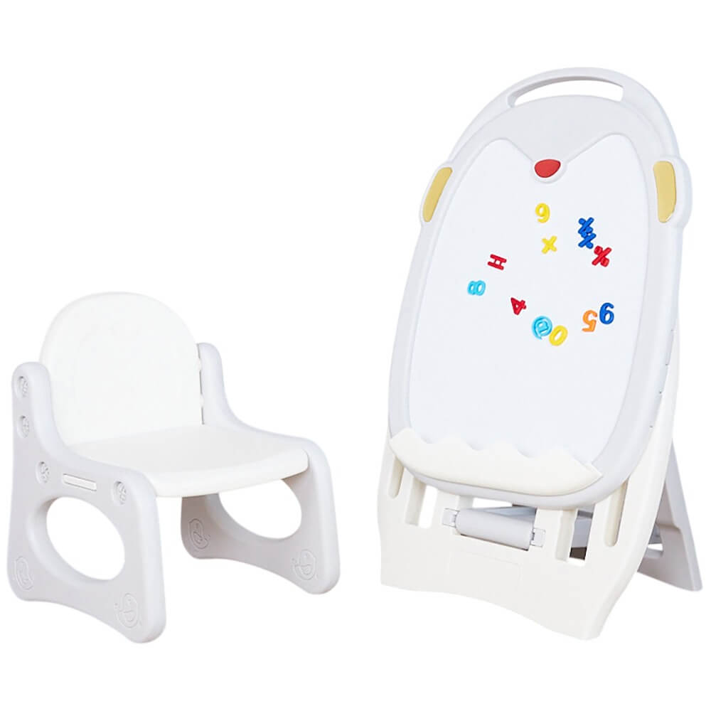 Развивающий детский мольберт UNIX Kids серый (PPDBGRY)