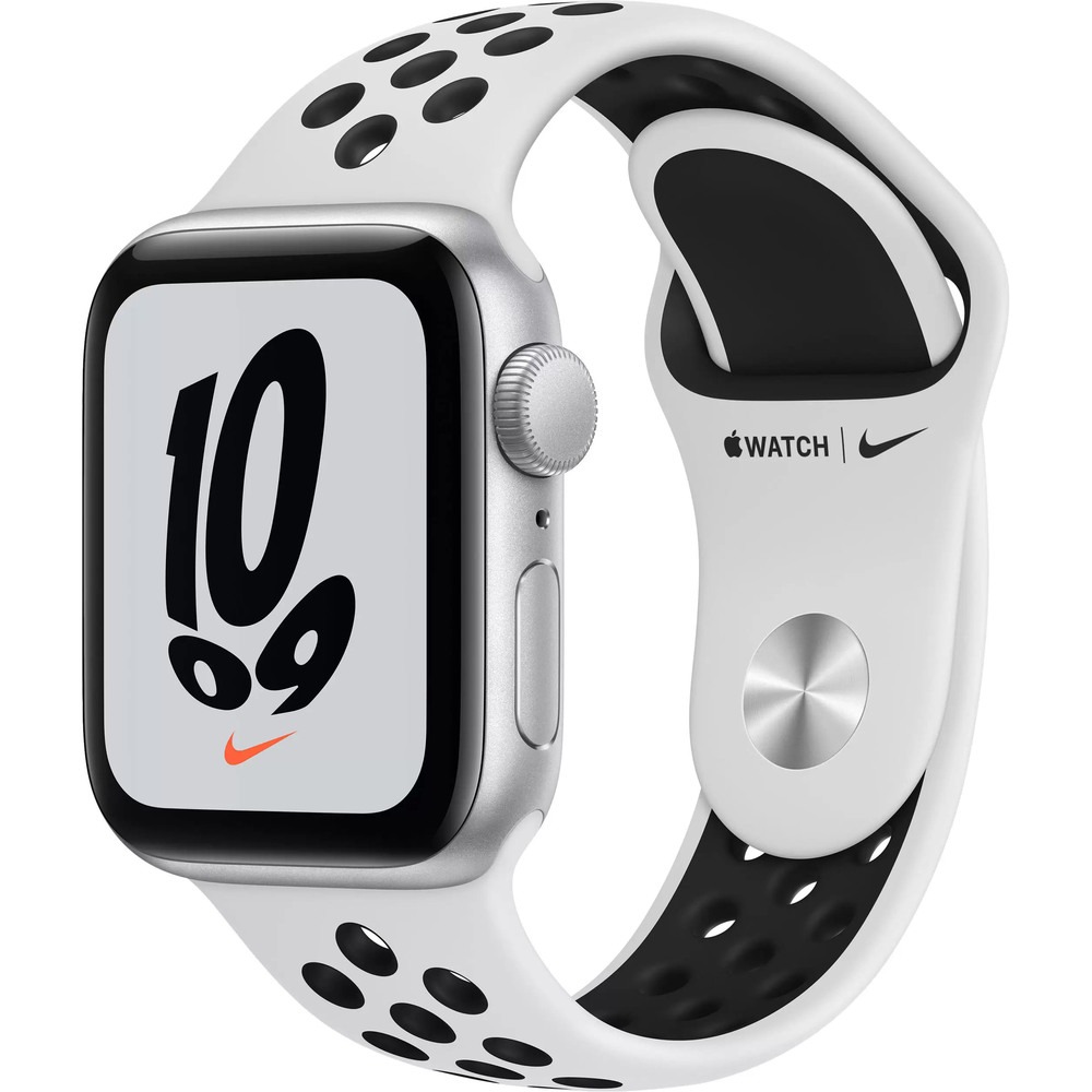 Смарт-часы Apple Watch Nike SE 40 мм серебристый, спортивный ремешок от Технопарк