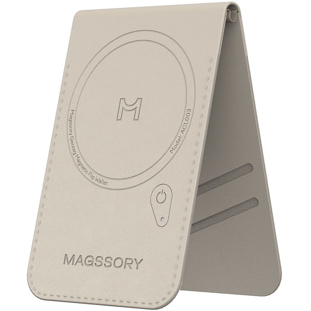 Картхолдер Magssory Geotag Magnetic Flip Wallet с Magsafe айвори