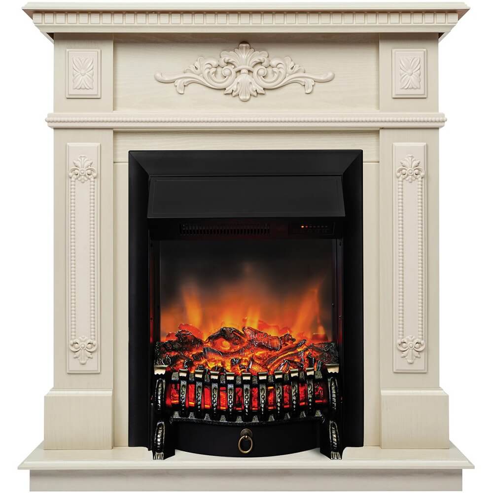 Камин RealFlame Lilian STD/EUG WT - Fobos LUX BL