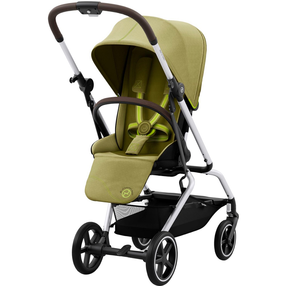 Детская коляска Cybex Eezy S Twist+ 2 SLV Nature Green с бампером