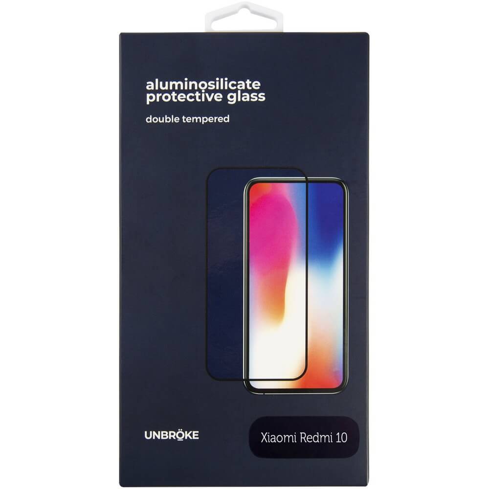 Защитное стекло UNBROKE для Xiaomi Redmi 10, чёрный