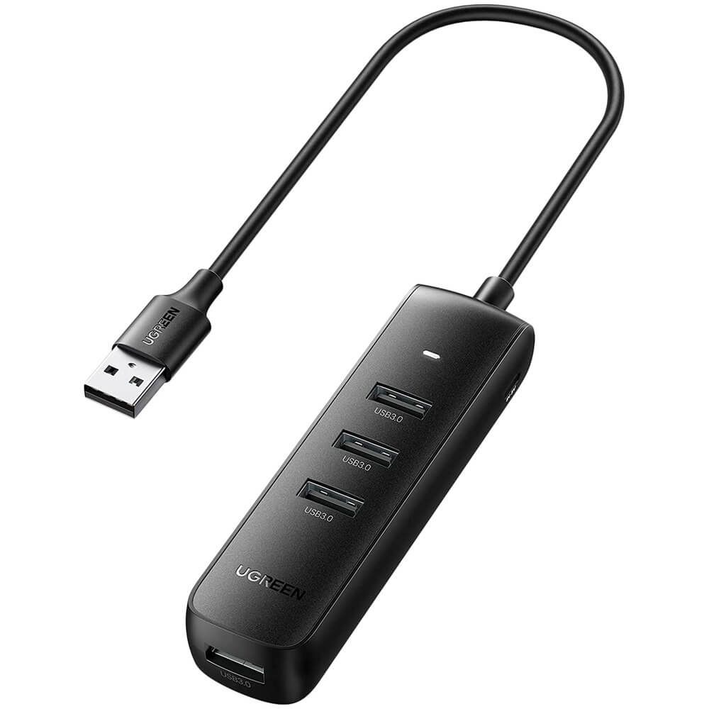 USB-разветвитель Ugreen 4 в 1 CM416, чёрный (10915)
