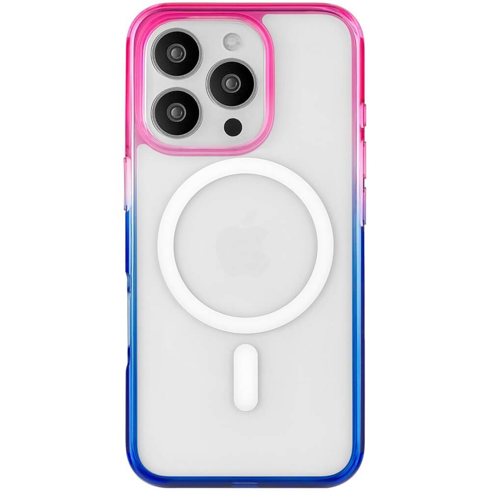 Чехол uBear Fusion Mag Case для iPhone 16 Pro Max сине-розовый